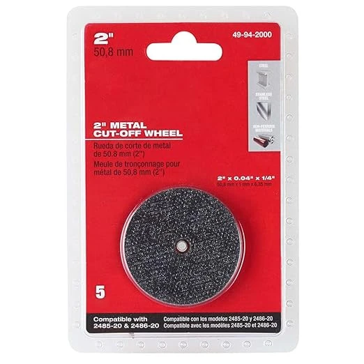 Milwaukee 49-94-2000 2" Metal Cut Off Wheel - 5 Pack