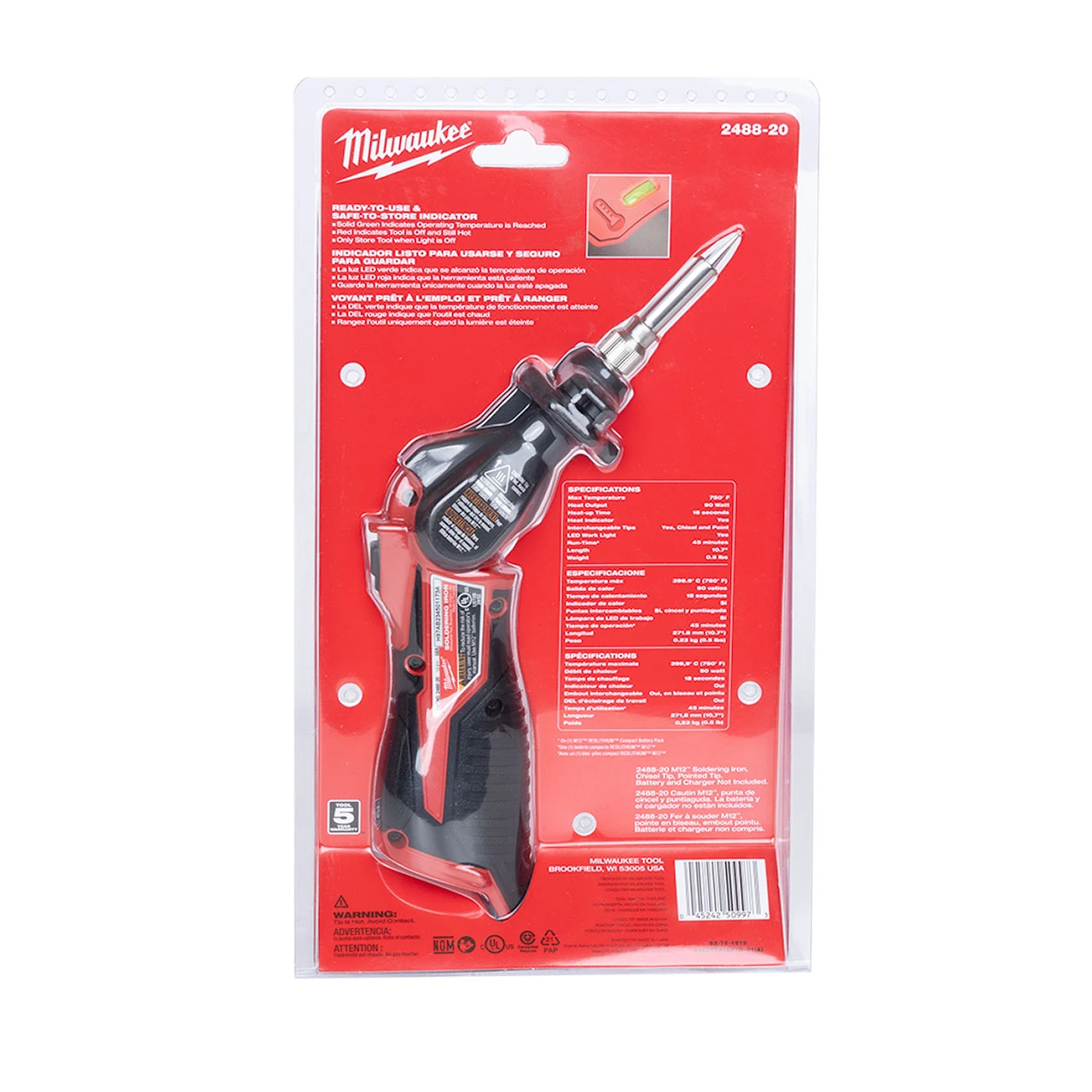 Milwaukee Cordless Soldering Iron with Pivoting Head - Tool Only (2488-20) — product image 2