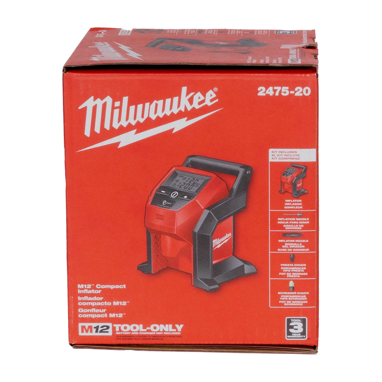 Milwaukee Fastest Cordless Tire Inflator with Auto Shut-Off (2475-20) — product image 3