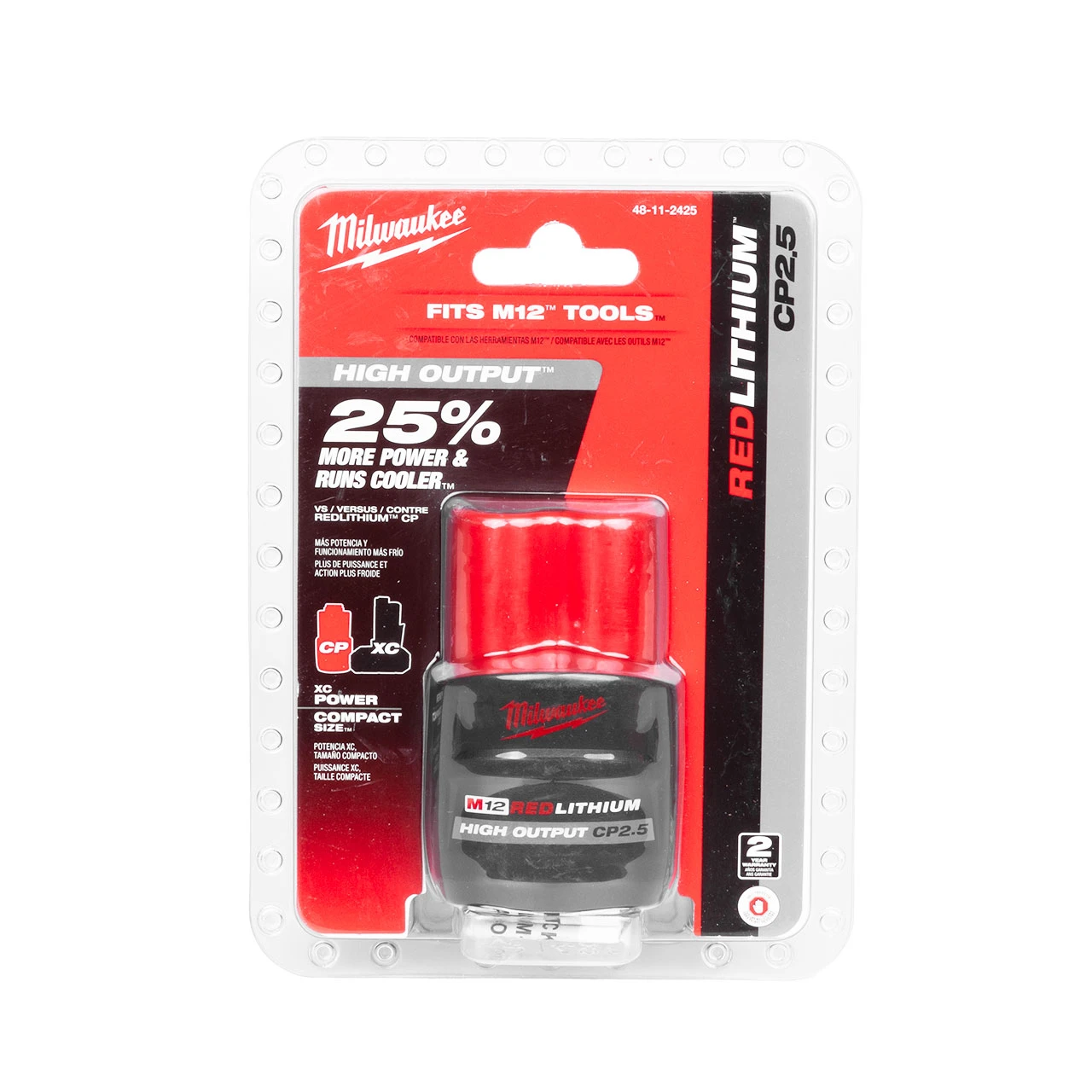 Milwaukee M12 REDLITHIUM HIGH OUTPUT CP2.5 Battery Pack (48-11-2425)