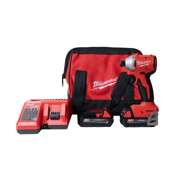 Milwaukee M18 18V Lithium-Ion Brushless Cordless 1/4 in. Impact Driver Kit (3650-22CT)