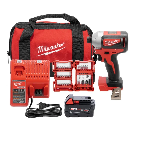 Milwaukee M18 Fuel 1/4 Hex Impact Driver Kit With XC and Bit Set (2850-21XC)