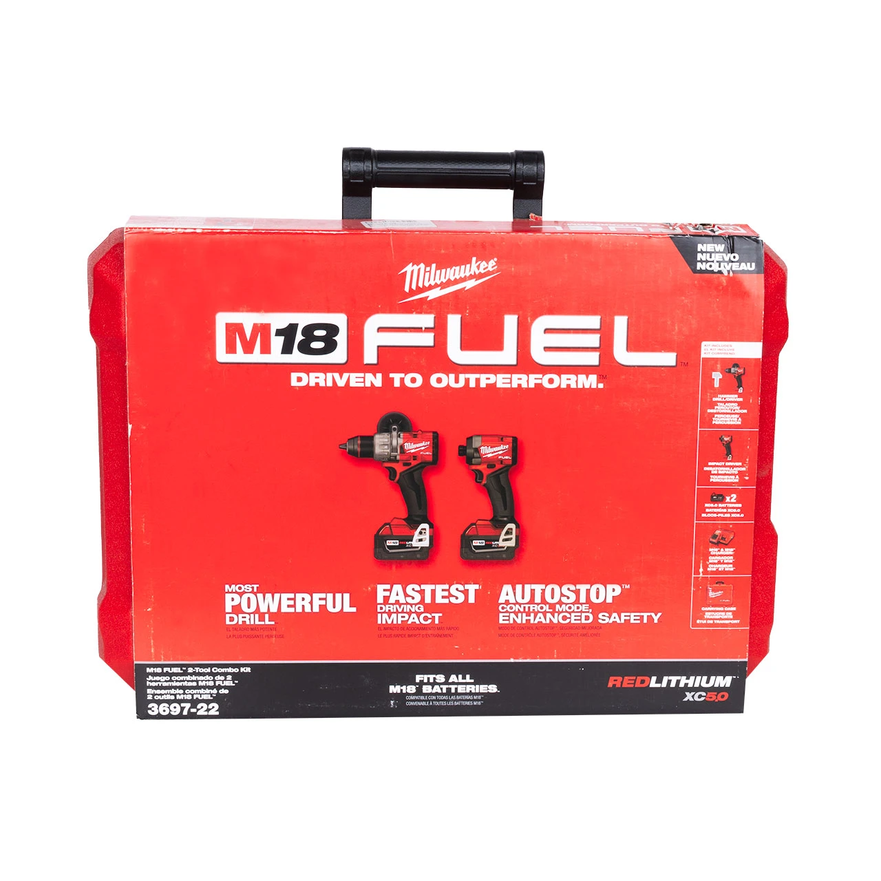 Milwaukee M18 FUEL 2-Tool Combo Kit: 1/2" Hammer Drill & 1/4" Impact Driver (3697-22) — product image 5