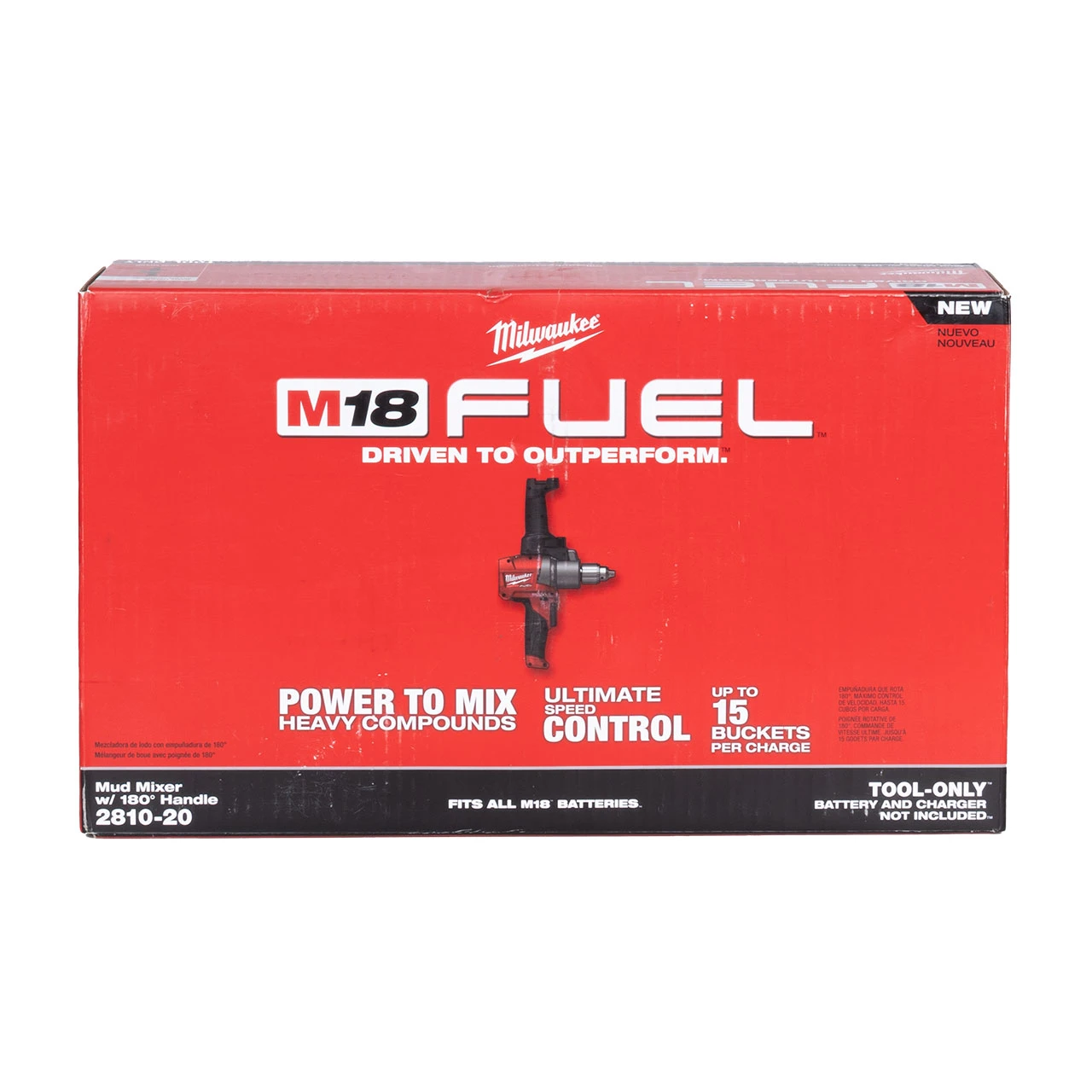 Milwaukee M18 FUEL Mud Mixer with 180° Adjustable Handle (2810-20) — product image 2