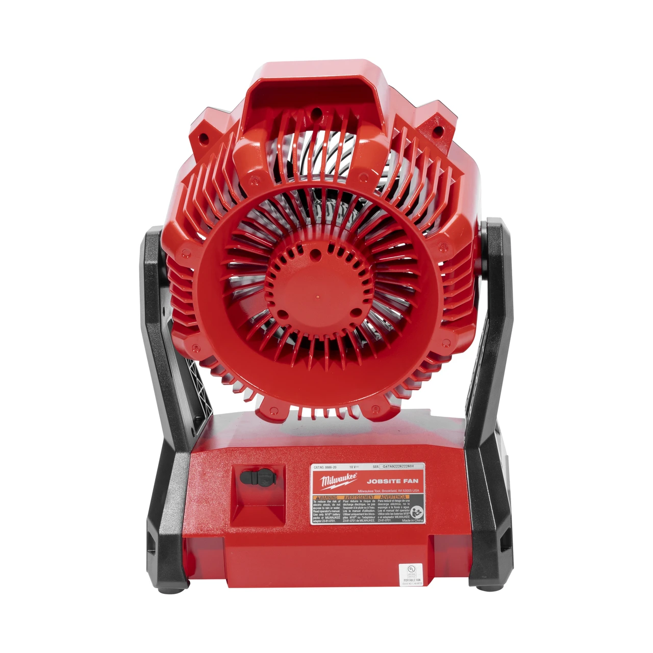 Milwaukee M18 Jobsite Fan 18-Volt Cordless 120-Degree Adjustable Head (0886-20) — product image 5