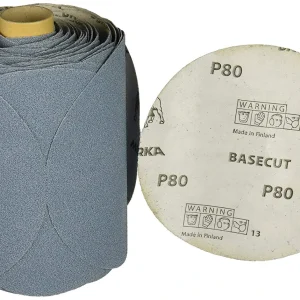 Mirka Abrasives 22-314-080 5" Basecut PSA Linkroll P80