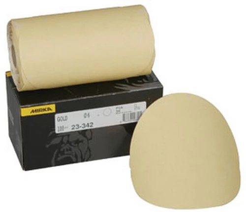 Mirka Abrasives 23-342-400 23 Series Gold 6" PSA Linkrol Disc, 400-Grit, C-Weight Backing