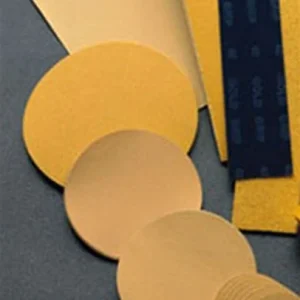 Mirka Abrasives 23-352-040 Gold 8" 40-Grit PSA Discs, 50/Box