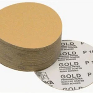 Mirka Abrasives 23-379-100 Gold 6" PSA Autobox Discs, 100/Box, 100-Grit
