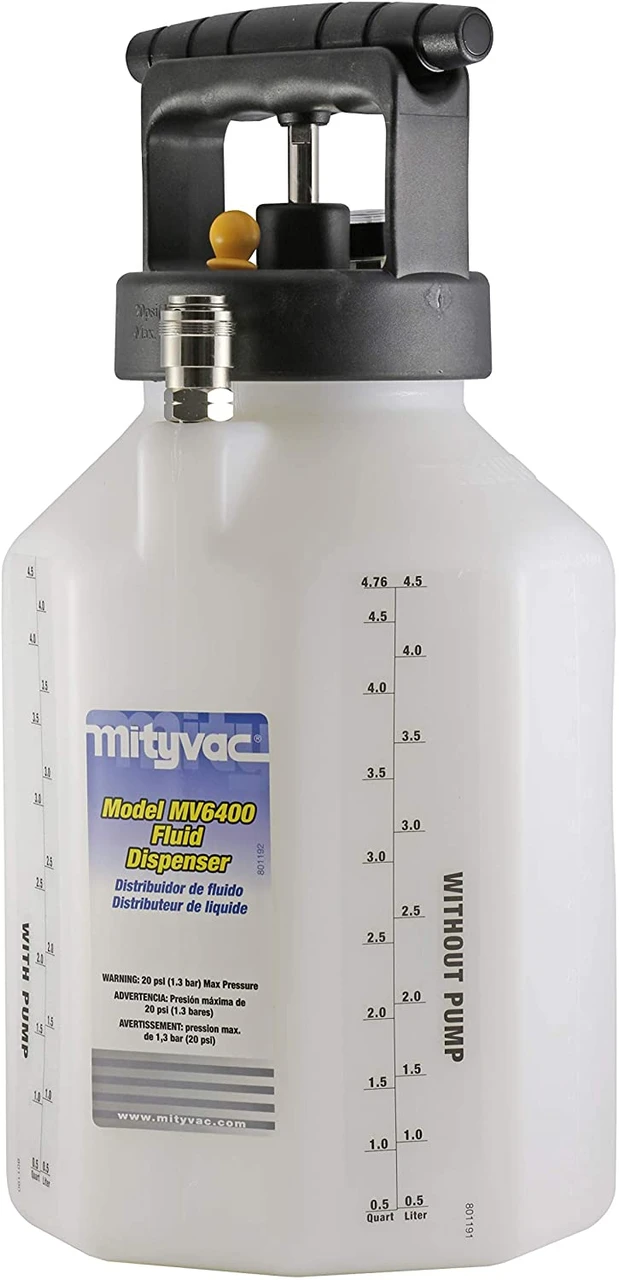 Mityvac 1-Gallon Fluid Dispenser With Manual Pump And Pressure Gauge (MV6400) — product image 2