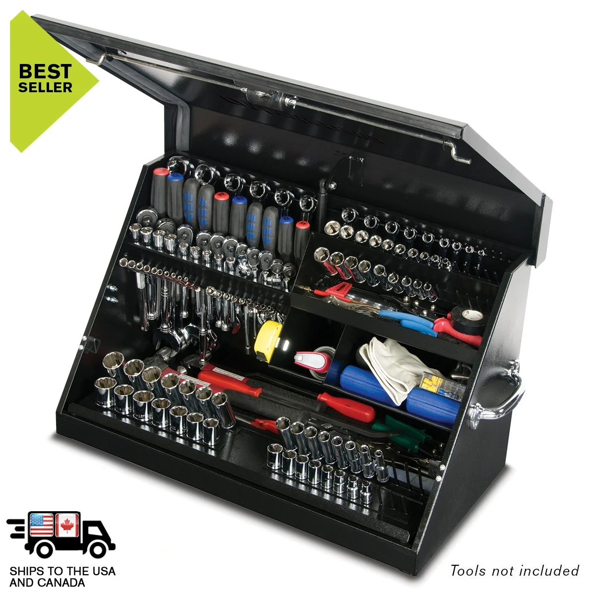 Montezuma ME300B 30 x 15 in. Steel Triangle Tool Box