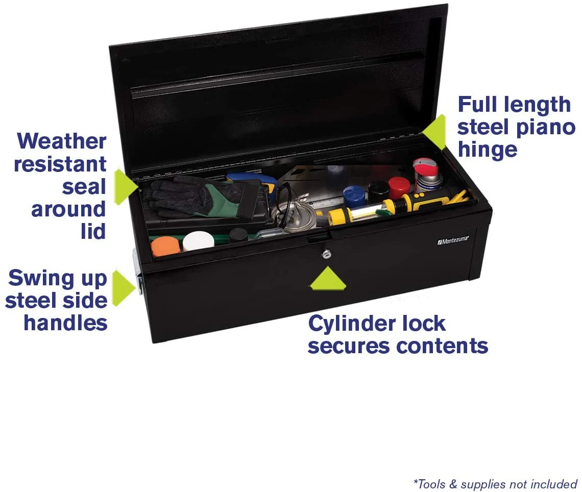 Montezuma MKDB36B 36" Steel Lockable Utility Box and Portable Tool Storage — product image 2
