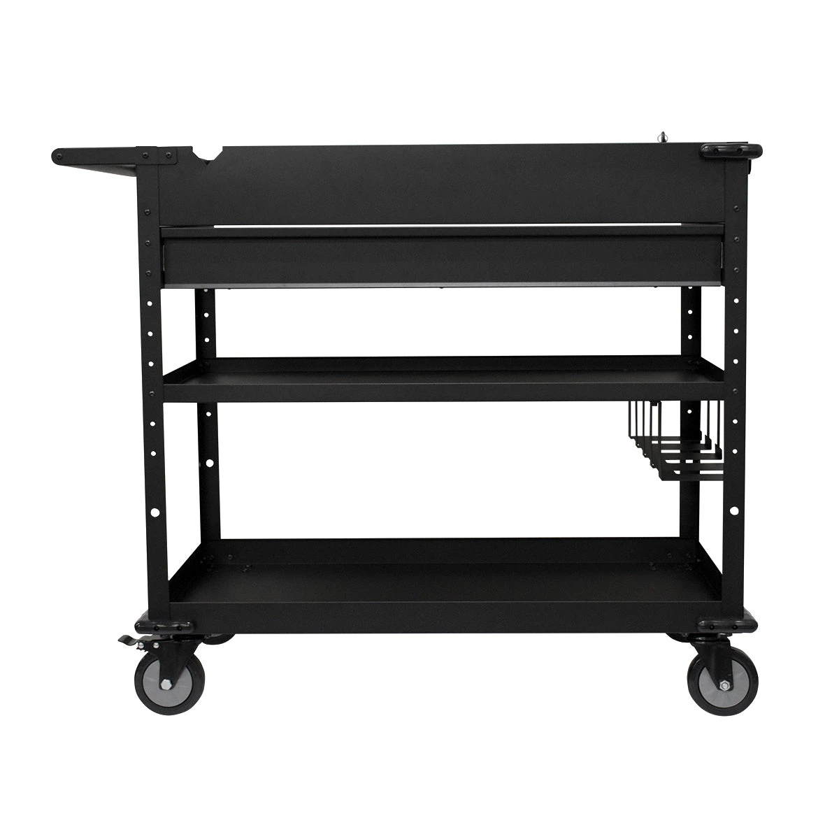 Montezuma MUC4039B 40 in. Steel Tool Cart with Power Tool Holder and Power Strip — product image 3
