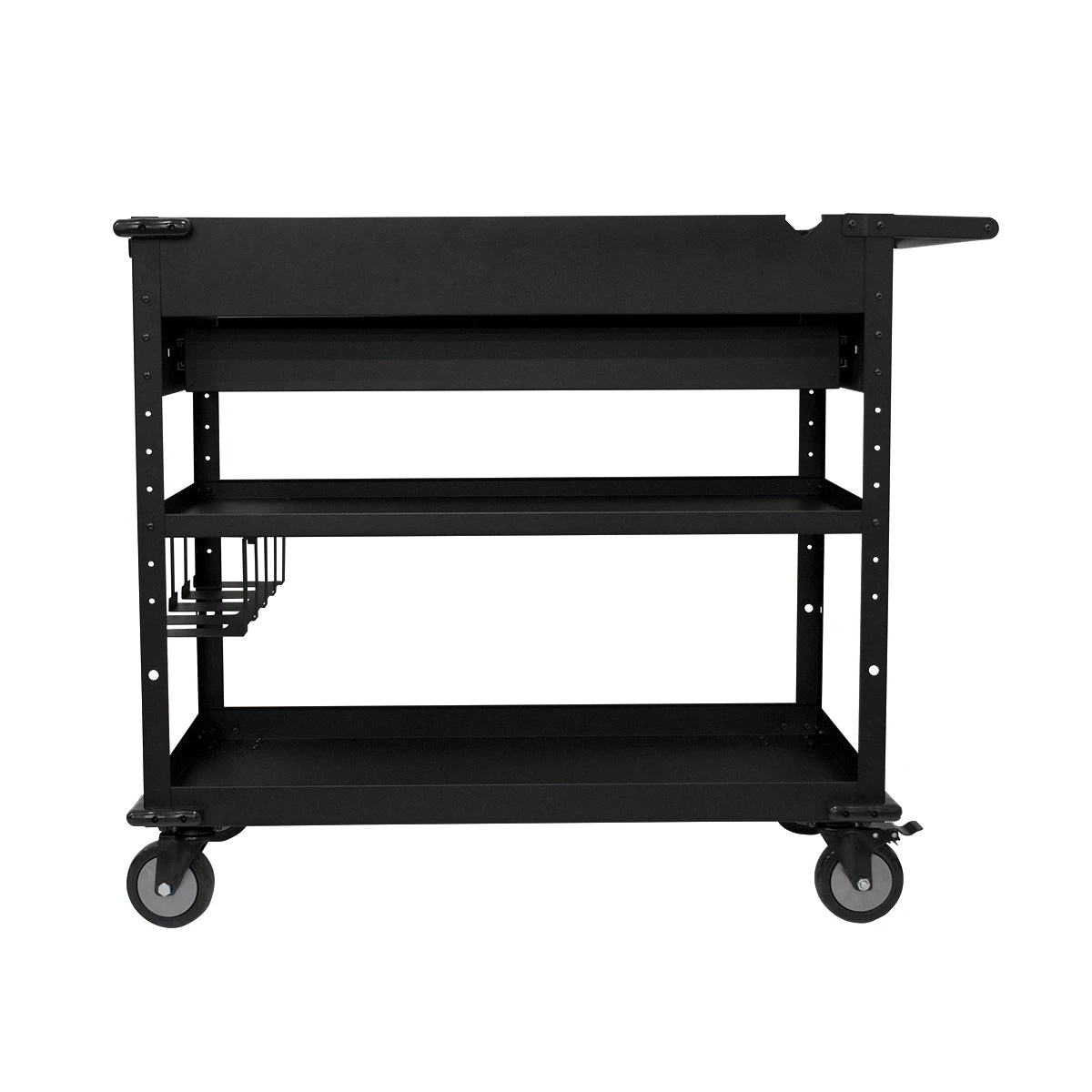 Montezuma MUC4039B 40 in. Steel Tool Cart with Power Tool Holder and Power Strip — product image 5