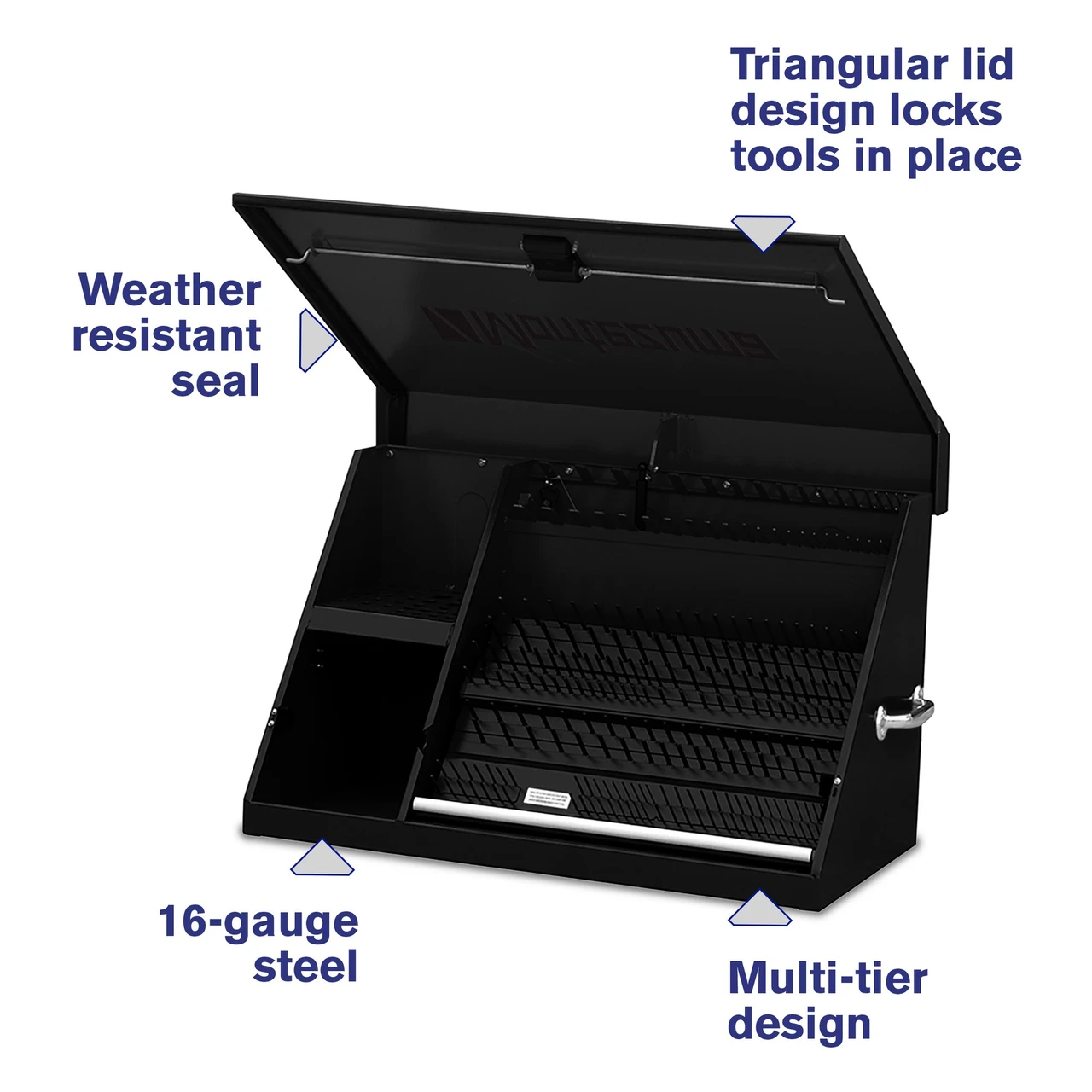 Montezuma XL450B 36 x 17 in. Steel Triangle Tool Box — product image 3