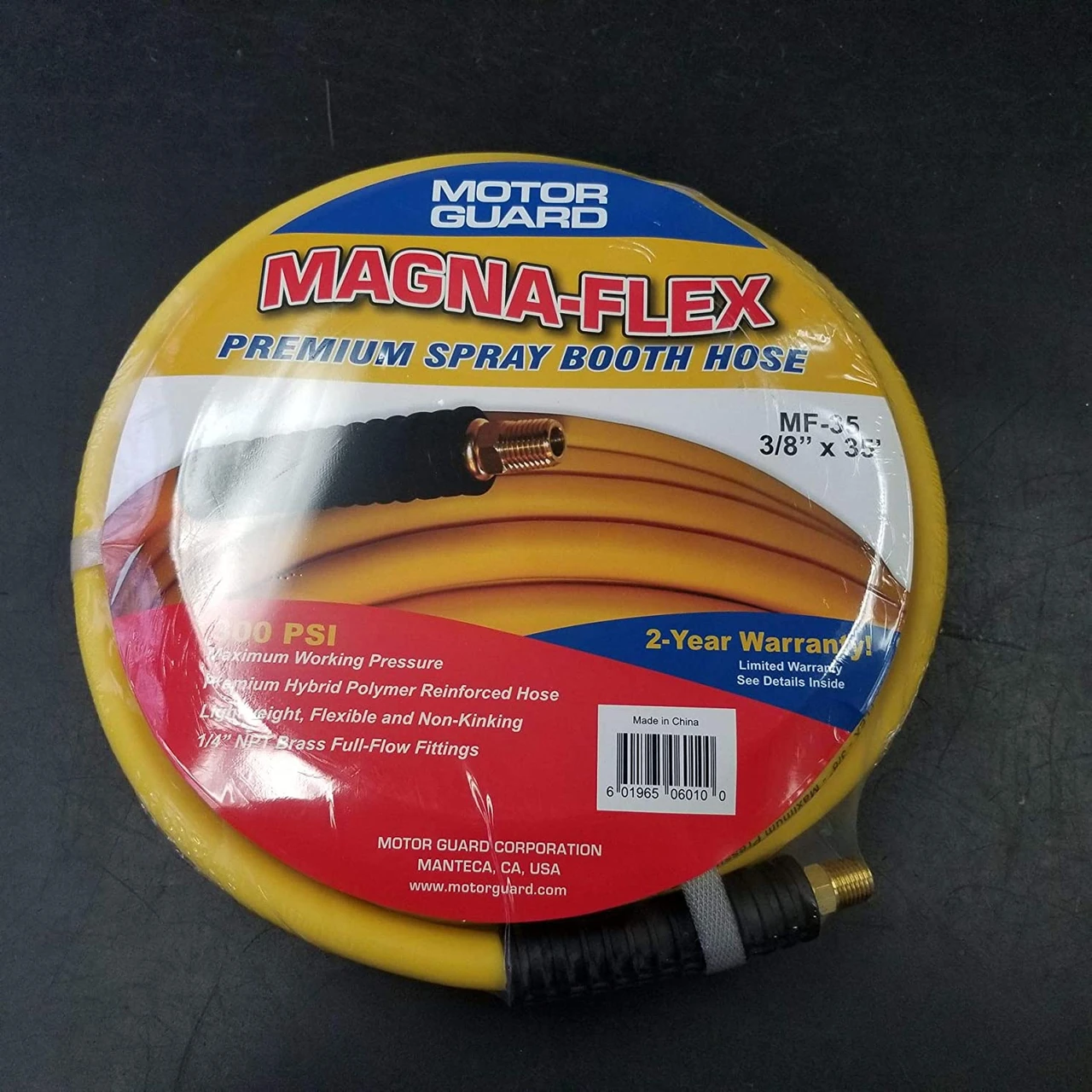 Motor Guard MAGNA-FLEX PREMIUM SPRAY BOOTH HOSE 3/8" I.D. x 35' Long w/ Full-Flow Fittings (MF-35) — product image 2