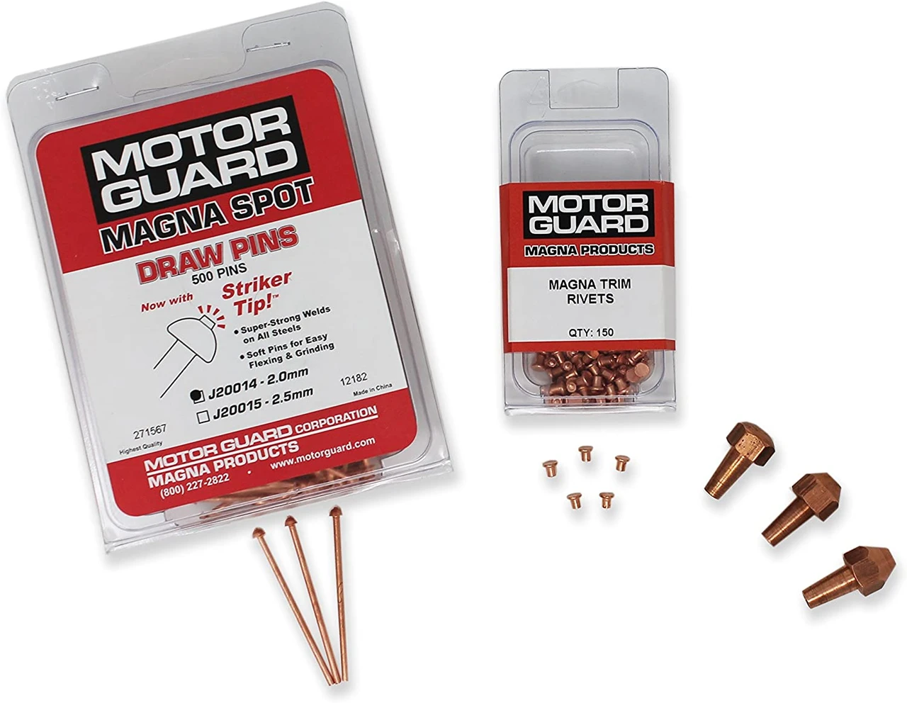 Motor Guard MAGNA-SPOT PROFESSIONAL KIT, 120 V (1 Magna-Spot 1500 Gun, 1 Slide Hammer, 1 Molded Case, 3 Electrodes, 500 2.0mm Draw Pins, 150 Rivets) (JO1500) — product image 9