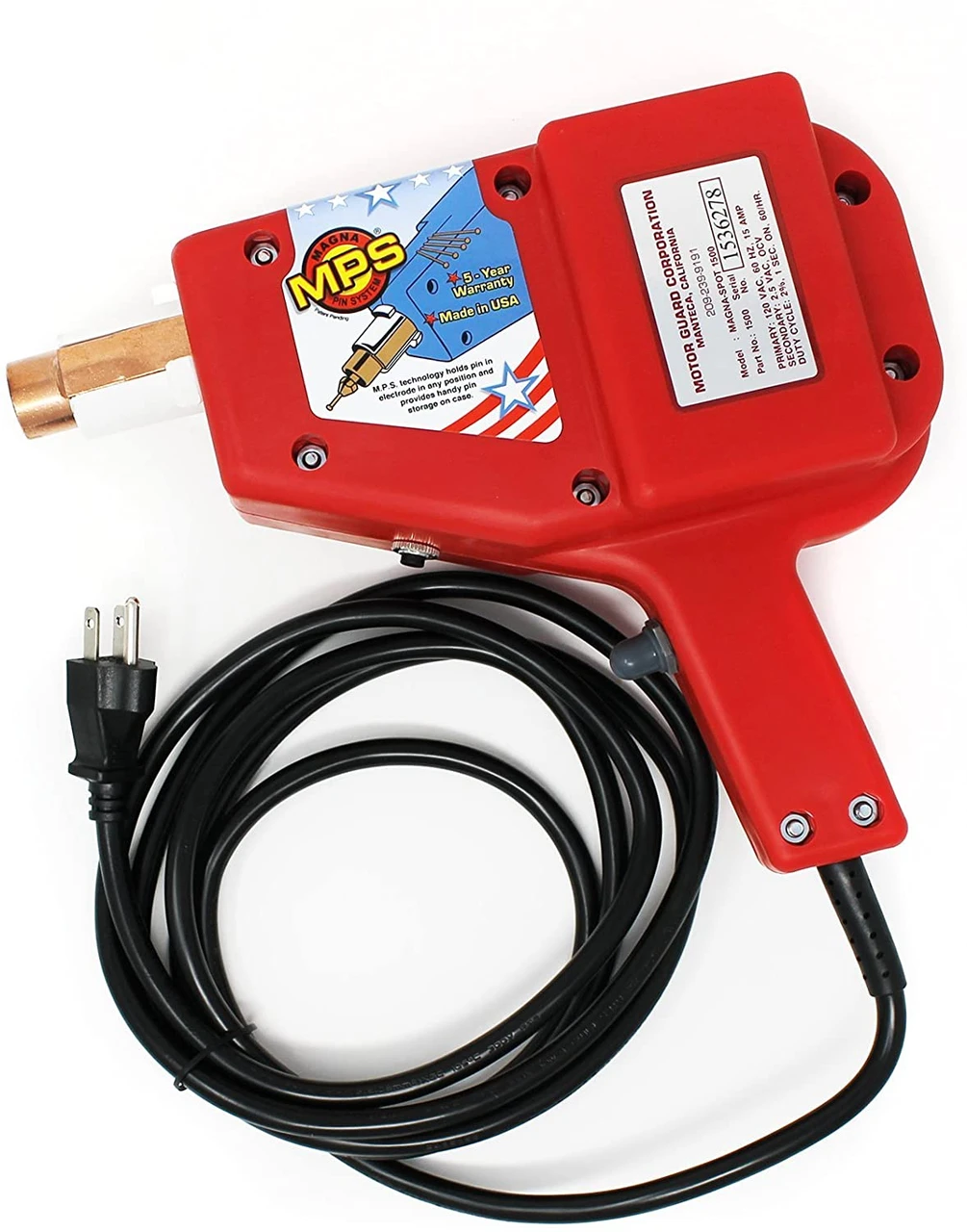 Motor Guard MAGNA-SPOT PROFESSIONAL KIT, 120 V (1 Magna-Spot 1500 Gun, 1 Slide Hammer, 1 Molded Case, 3 Electrodes, 500 2.0mm Draw Pins, 150 Rivets) (JO1500) — product image 11