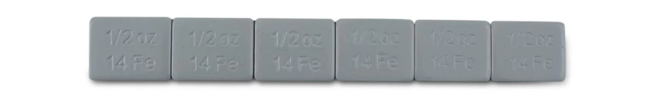 Mr. Lugnut 1/2 oz Grey Steel Stick-On Wheel Weights 48 Strips 3 oz Per Strip (WW-050S)