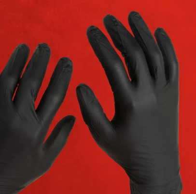 Night Angel Nitrile Powder Free Black Gloves, Textured 4 Mil, Box of 100 (NGL222, NGL225, NGL226, NGL228) — product image 2