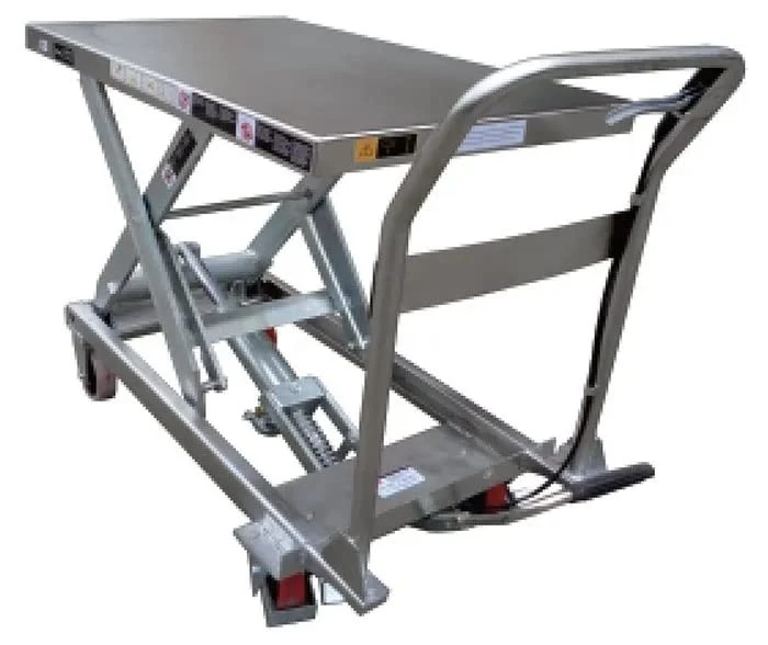 Noblelift Stainless Steel Hydraulic Lift Table 1100lbs 20x32 Single Scissor (TF110S)