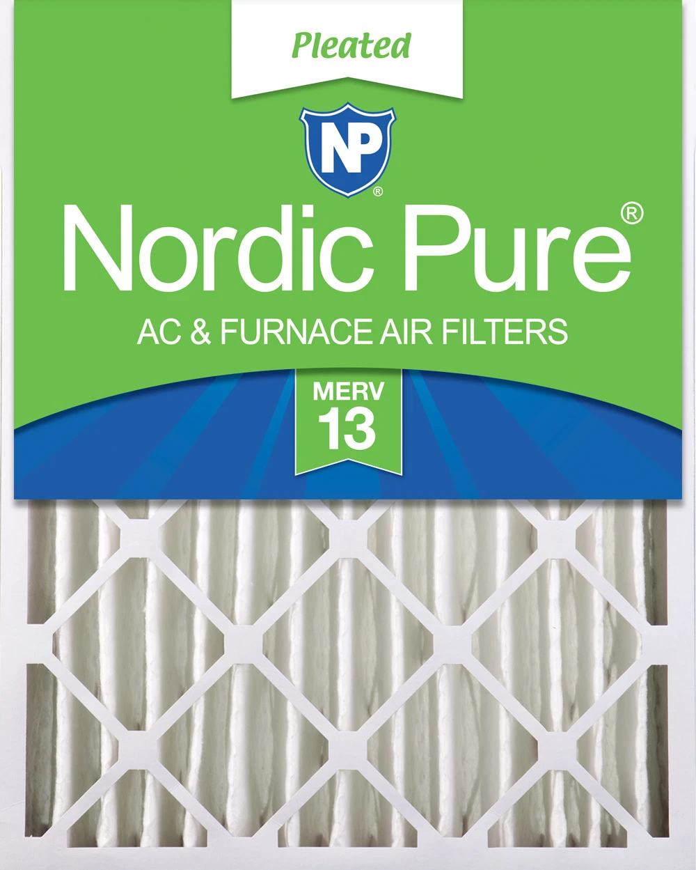 Nordic Pure 12x24x4 (3 5/8) Pleated MERV 13 Air Filter 1 Pack (12x24x4M13-1)