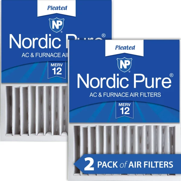 Nordic Pure 16x20x5 (4 3/8) Honeywell/Lennox Replacement MERV 12 Air Filters 2 Pack (16x20x5HM12-2)