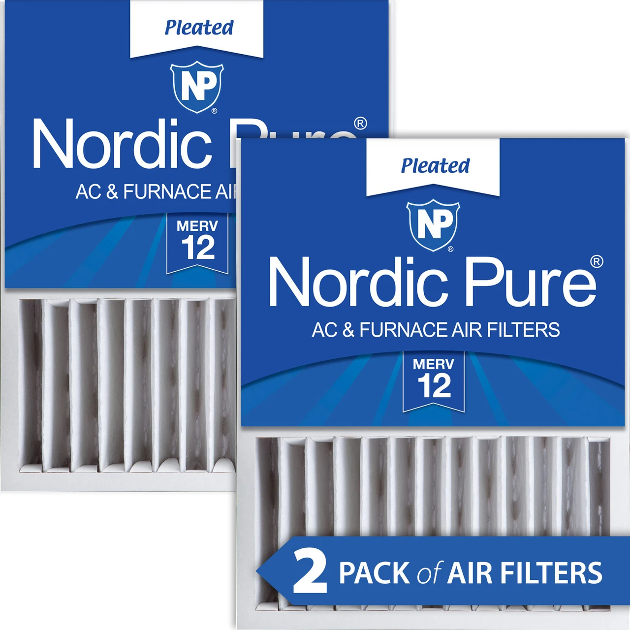 Nordic Pure 16x20x5 (4 3/8) Honeywell/Lennox Replacement MERV 12 Air Filters 2 Pack (16x20x5HM12-2)