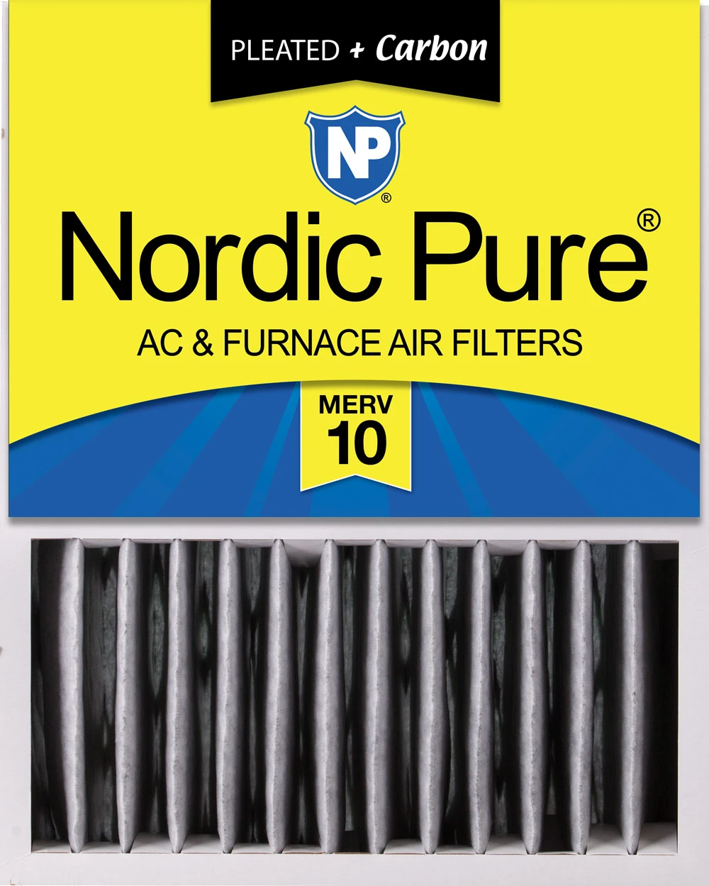 Nordic Pure 16x20x5 (4 3/8) Honeywell Replacement Air Filters MERV 10 Plus Carbon 1 Pack (16x20x5HPM10C-1)