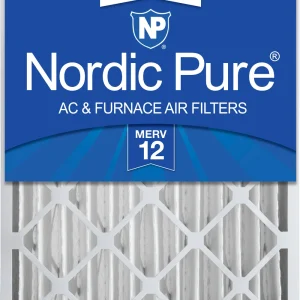 Nordic Pure 16x24x4 (3 5/8) Pleated MERV 12 Air Filter 1 Pack (16x24x4M12-1)