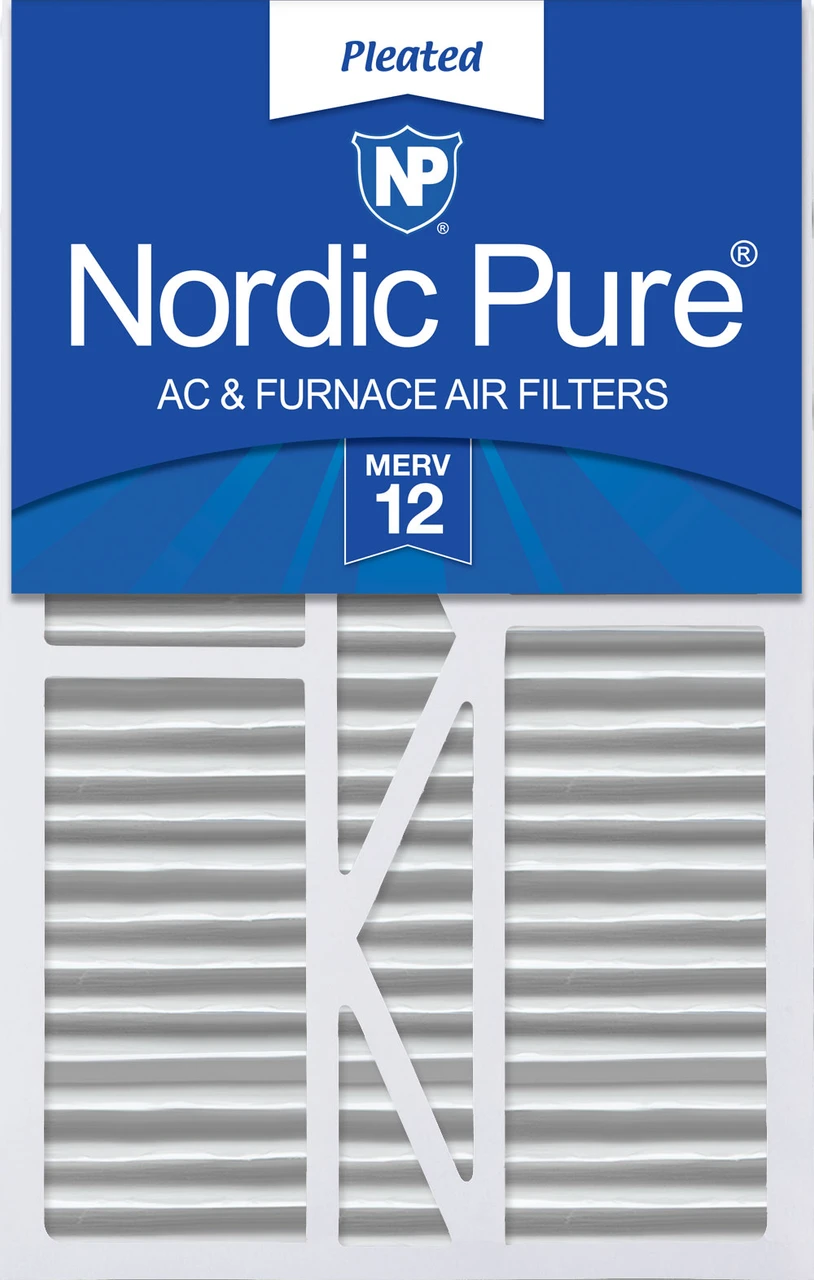 Nordic Pure 16x25x5 1/4 (5.25) Goodman/Carrier/Amana Replacement MERV 12 Air Filter 1 Pack (16x25x5_1/4GCAM12-1)