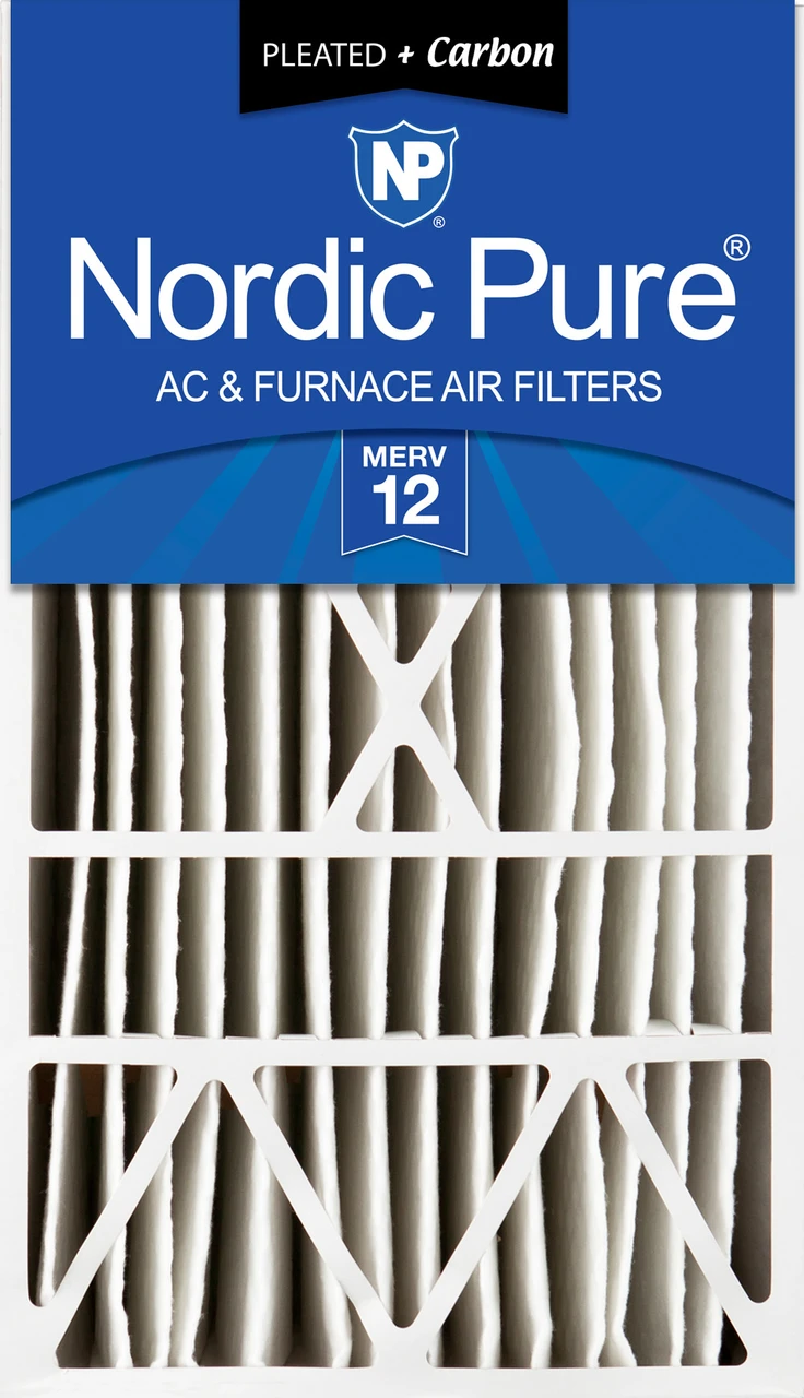 Nordic Pure 16x28x6 Aprilaire Space-Gard 2400 Replacement Air Filter MERV 12 + Carbon 1 Pack (16x28x6ASGM12+C-1)