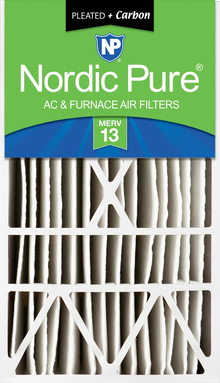 Nordic Pure 16x28x6 Aprilaire Space-Gard 2400 Replacement Air Filter MERV 13 + Carbon 1 Pack (16x28x6ASGM13+C-1)