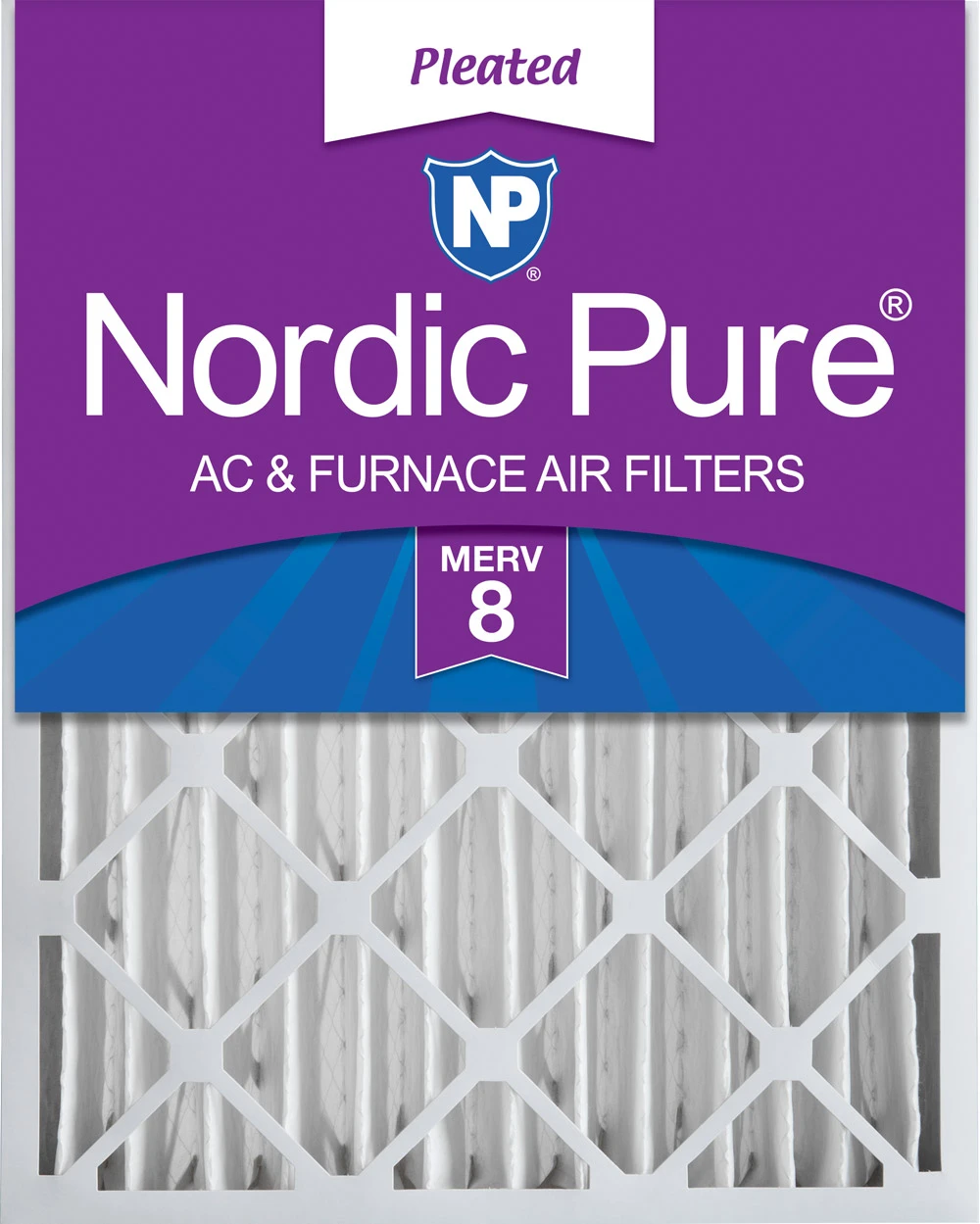 Nordic Pure 18x24x4 (3 5/8) Pleated MERV 8 Air Filter 1 Pack (18x24x4M8-1)