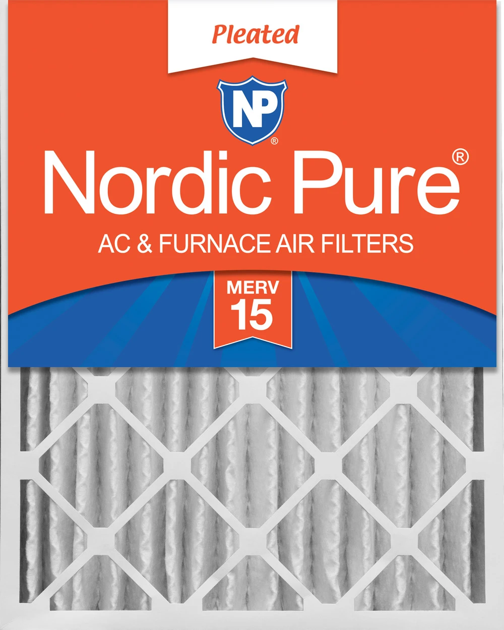 Nordic Pure 20x20x4 (3 5/8) Pleated MERV 15 Air Filter 1 Pack (20x20x4M15-1)