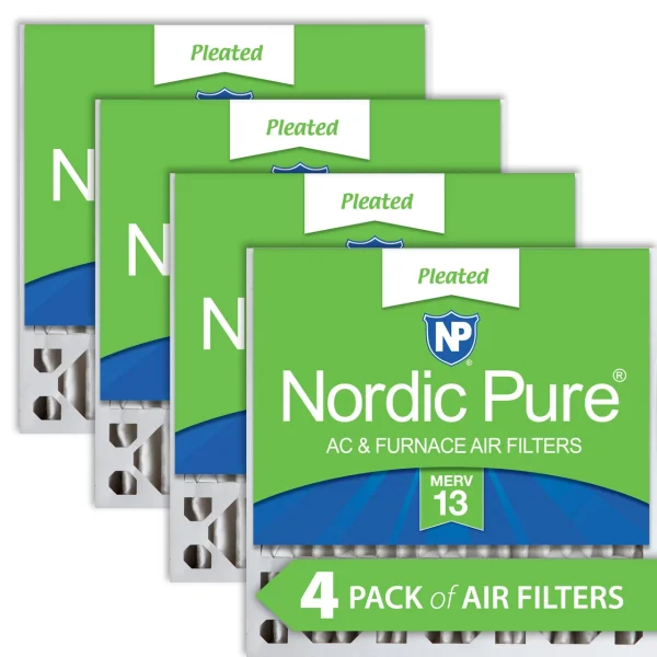 Nordic Pure 20x20x5 (4 3/8) Honeywell/Lennox Replacement MERV 13 Air Filters 4 Pack (20x20x5HM13-4)