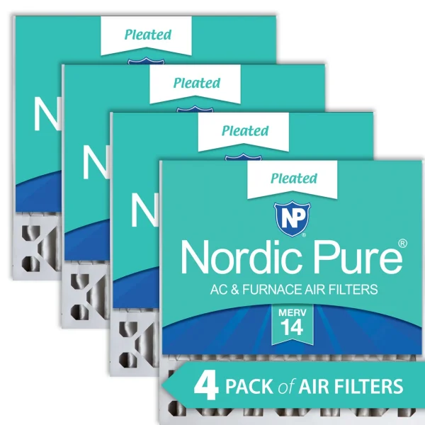 Nordic Pure 20x20x5 (4 3/8) Honeywell/Lennox Replacement MERV 14 Air Filters 4 Pack (20x20x5HM14-4)