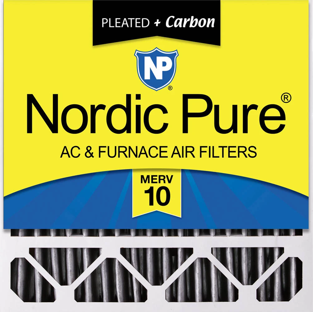 Nordic Pure 20x20x5 (4 3/8) Honeywell Replacement Furnace Filters MERV 10 Plus Carbon 1 Pack (20x20x5HPM10C-1)