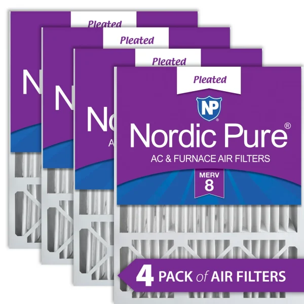Nordic Pure 20x25x5 (4 3/8) Lennox X6673_X6675 Replacement MERV 8 Air Filters 4 Pack (20x25x5LXREDM8-4)