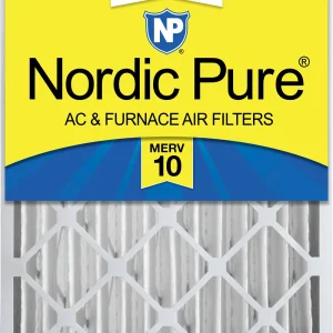 Nordic Pure 24x24x4 (3 5/8) Pleated MERV 10 Air Filter 1 Pack (24x24x4M10-1)