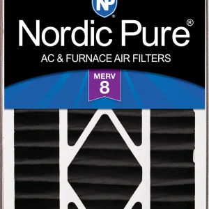 Nordic Pure Air Bear 16x25x5 Replacement Pure Carbon Odor Reduction MERV 8 Air Filter 1 PK (16x25x5ABPCP-1)