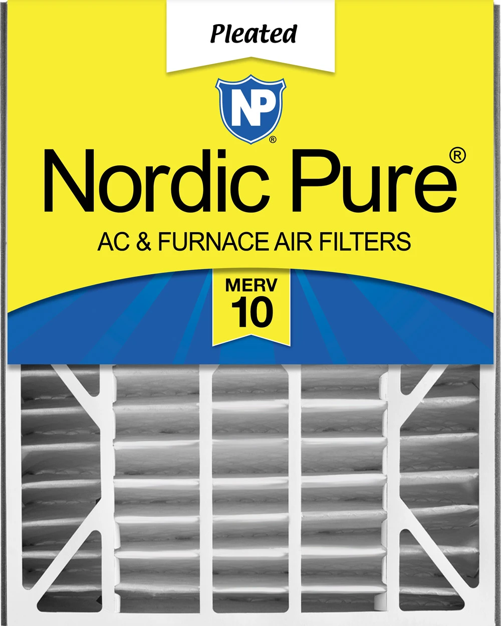 Nordic Pure Air Bear 20x25x5 (4 7/8) Replacement 255649-102 MERV 10 Air Filter 1 Pack (20x25x5ABM10-1)
