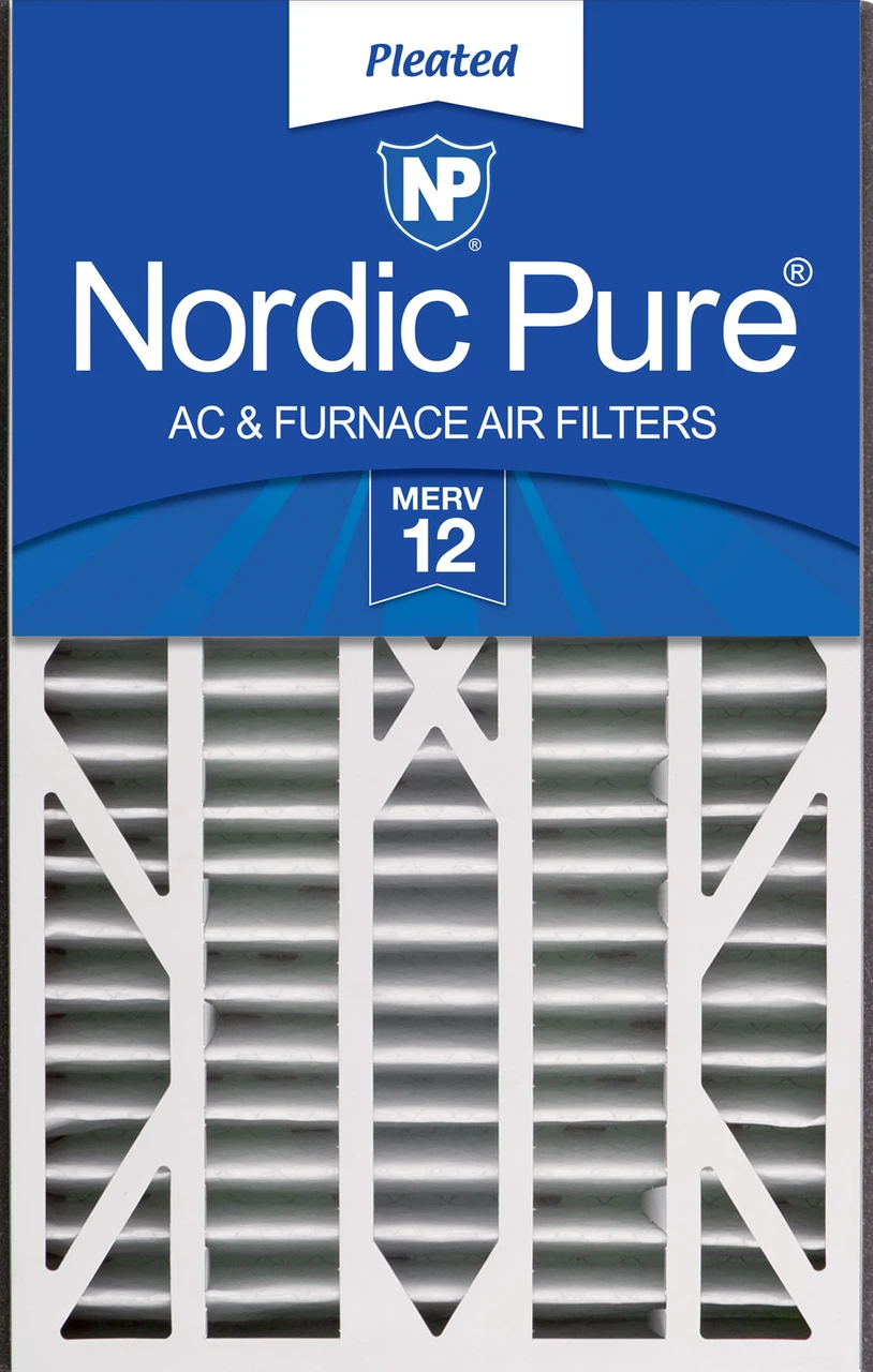 Nordic Pure Air Bear Cub 16x25x3 Replacement 259112-101 MERV 12 Air Filter 1 Pack (16x25x3ABM12-1)