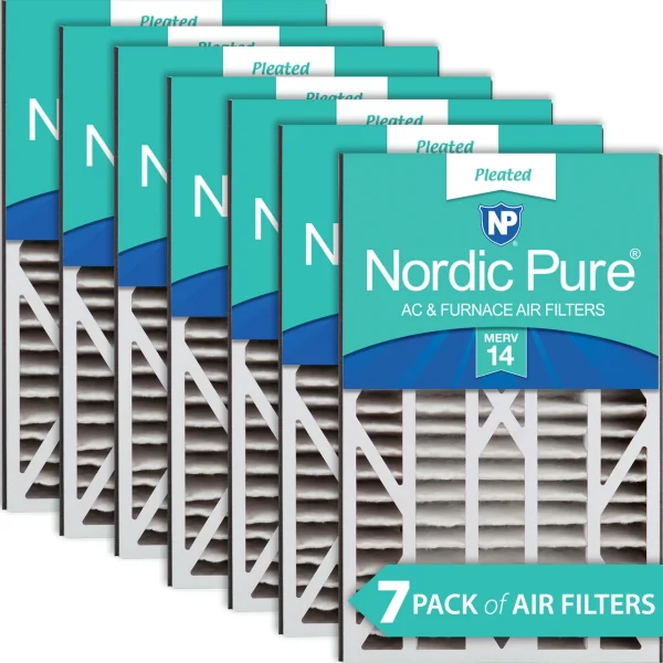 Nordic Pure Air Bear Cub 16x25x3 Replacement 266649-101 MERV 14 Air Filters 7 Pack (16x25x3ABM14-7)