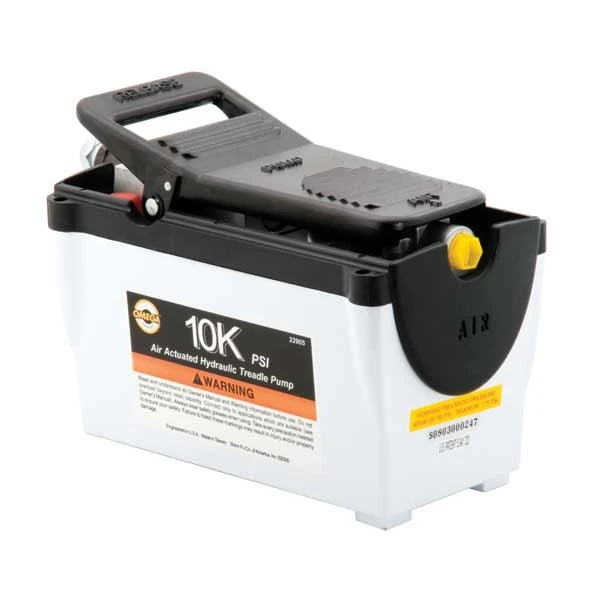 Omega Air Actuated Hydraulic Treadle Pump - Black, 10,000 Psi (22905)