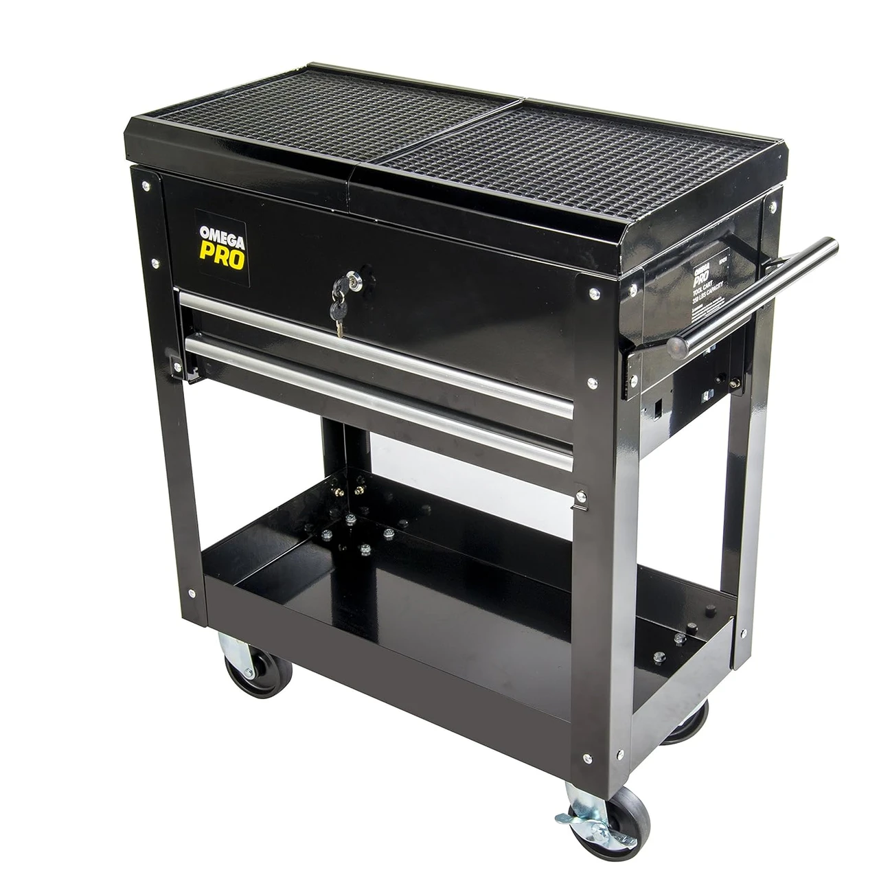 Omega Heavy Duty Tool Cart - 17.32'' Height, 16.74'' Width, 31.1'' Length, Black (97431) — product image 2