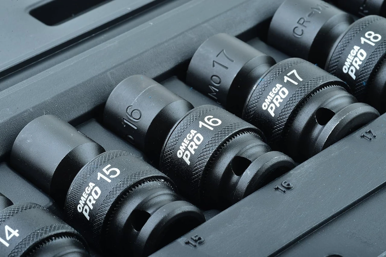 Omega Swivel Impact Socket Set With Heavy Duty Storage Case - Metric, 1/2" Drive, 6 Point, 9-Piece (83021) — product image 2