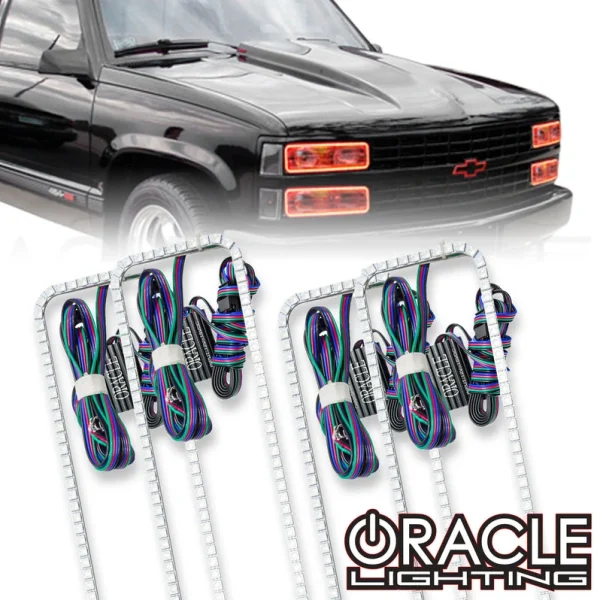 Oracle Lighting 1992-1994 Chevrolet Blazer Dual LED Headlight Halo Kit (2278-330, 2278-333, 2278-334, 2278-335, 2278-504)