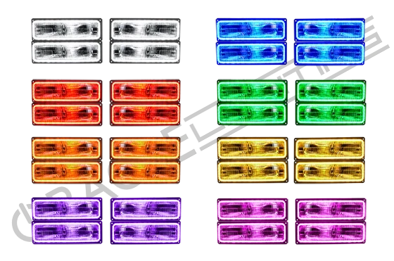 Oracle Lighting 1992-1999 GMC Yukon Dual LED Headlight Halo Kit (2286-330, 2286-333, 2286-334, 2286-335, 2286-504) — product image 2