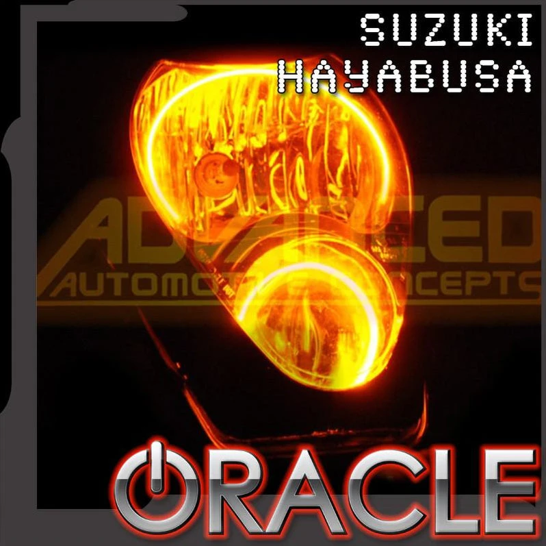Oracle Lighting 2000-2015 Suzuki Hayabusa LED Motorcycle Headlight Halo Kit (2615-330, 2615-334)
